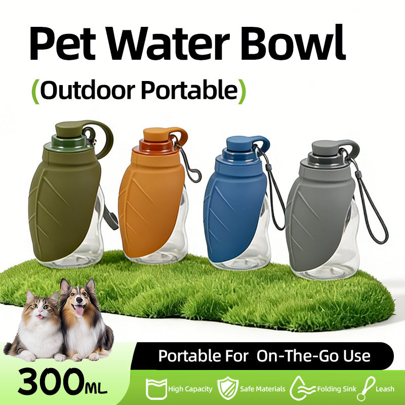 ShopHive Portable Pet Water Bottle | Foldable Travel Dispenser for Dogs & Cats
