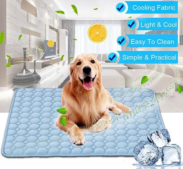 Pet Cooling Mat for Dogs & Cats | Ice Silk Summer Cooling Pad