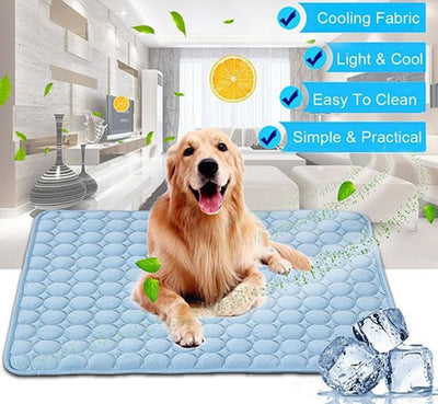 Pet Cooling Mat for Dogs & Cats | Ice Silk Summer Cooling Pad